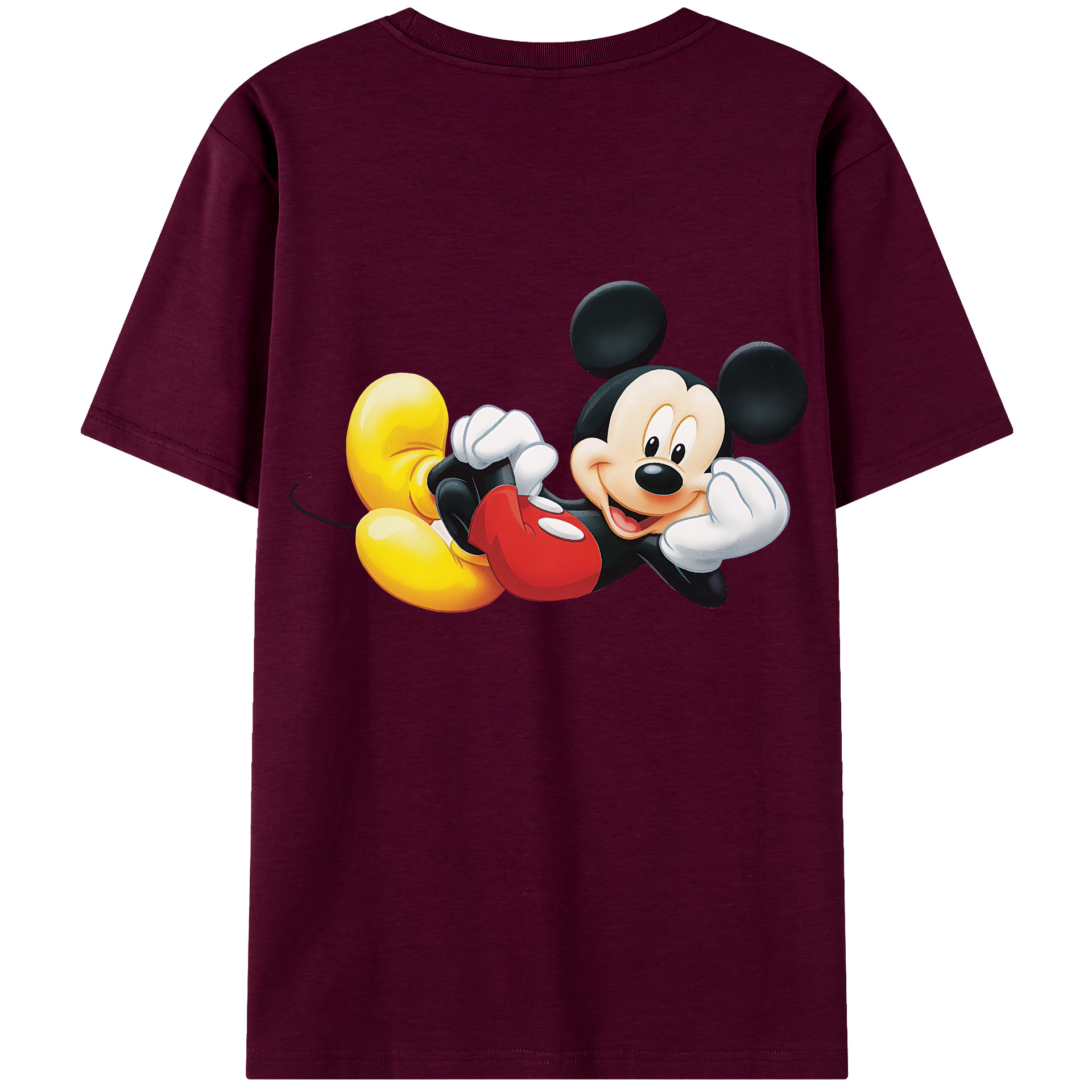 （画像用） ミッキーマウス Mickey Mouse レディース半袖Tシャツ(バックプリント)